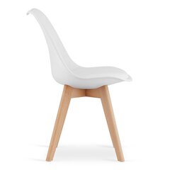 4-osaline toolide komplekt Mark, valge/pruun цена и информация | Стулья для кухни и столовой | hansapost.ee