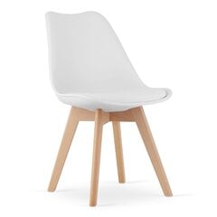 4-osaline toolide komplekt Mark, valge/pruun цена и информация | Стулья для кухни и столовой | hansapost.ee