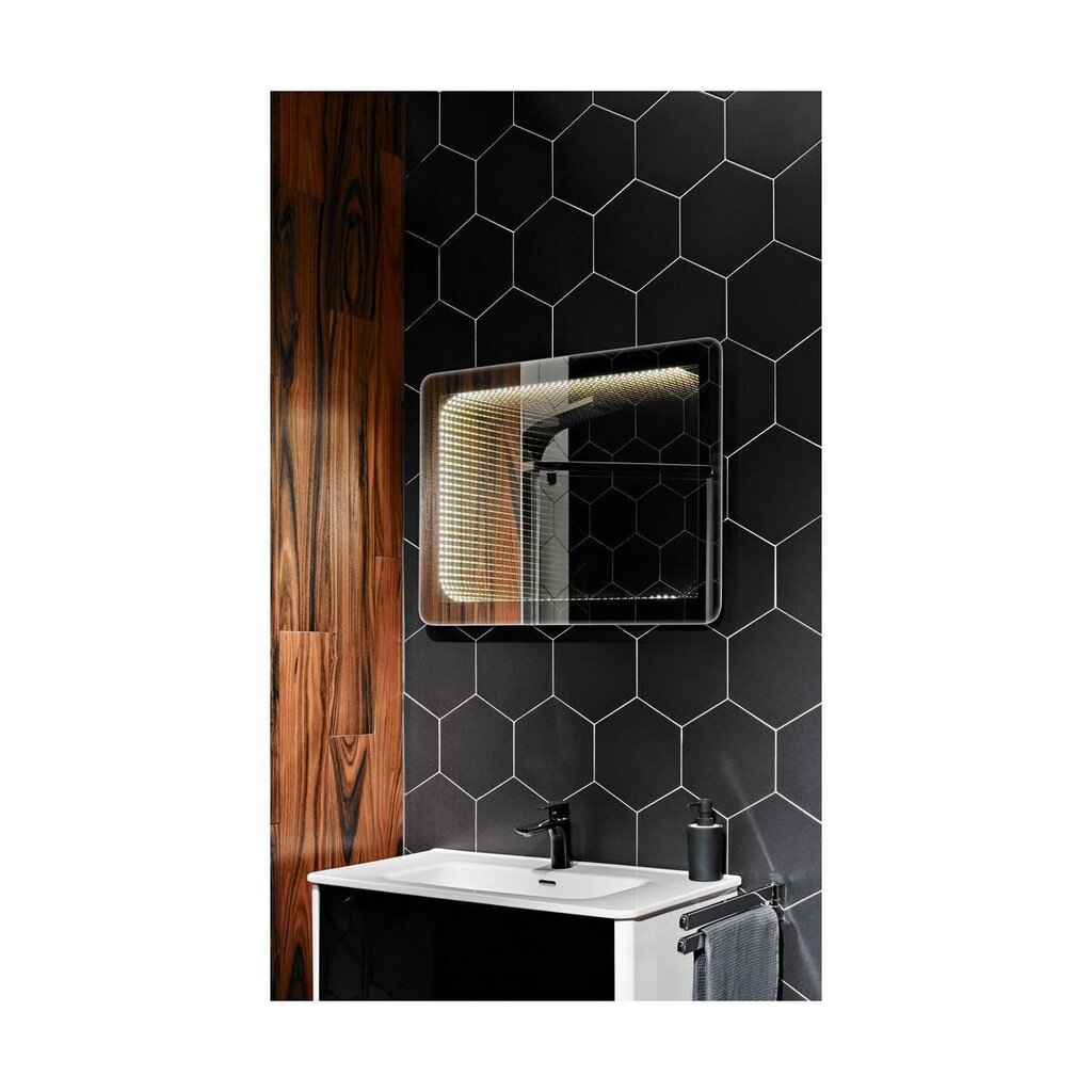 Vannitoa peegel sisseehitatud STARS valgustusega VENTI, 60x80 cm цена и информация | Peeglid vannituppa | hansapost.ee