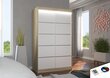 LED valgustusega kapp ADRK Furniture Benisso, tamm / valge цена и информация | Kapid | hansapost.ee