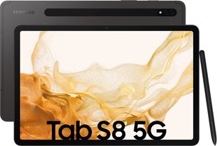 Samsung Galaxy Tab S8 5G 8/128GB Graphite SM-X706BZAAEUE цена и информация | Планшеты | hansapost.ee