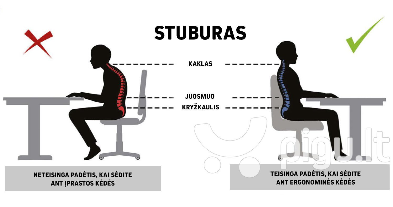 Ergonoomiline lastetool Entelo jalatoega Good Chair Petit VS03 4, hall/must цена и информация | Kontoritoolid | hansapost.ee