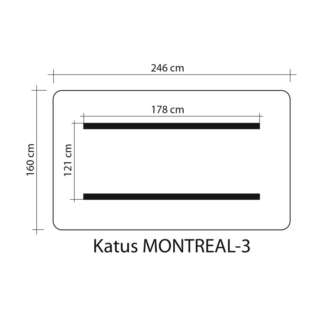 Välikiige varikatus Montreal 3, pruun hind ja info | Aiakiiged | hansapost.ee