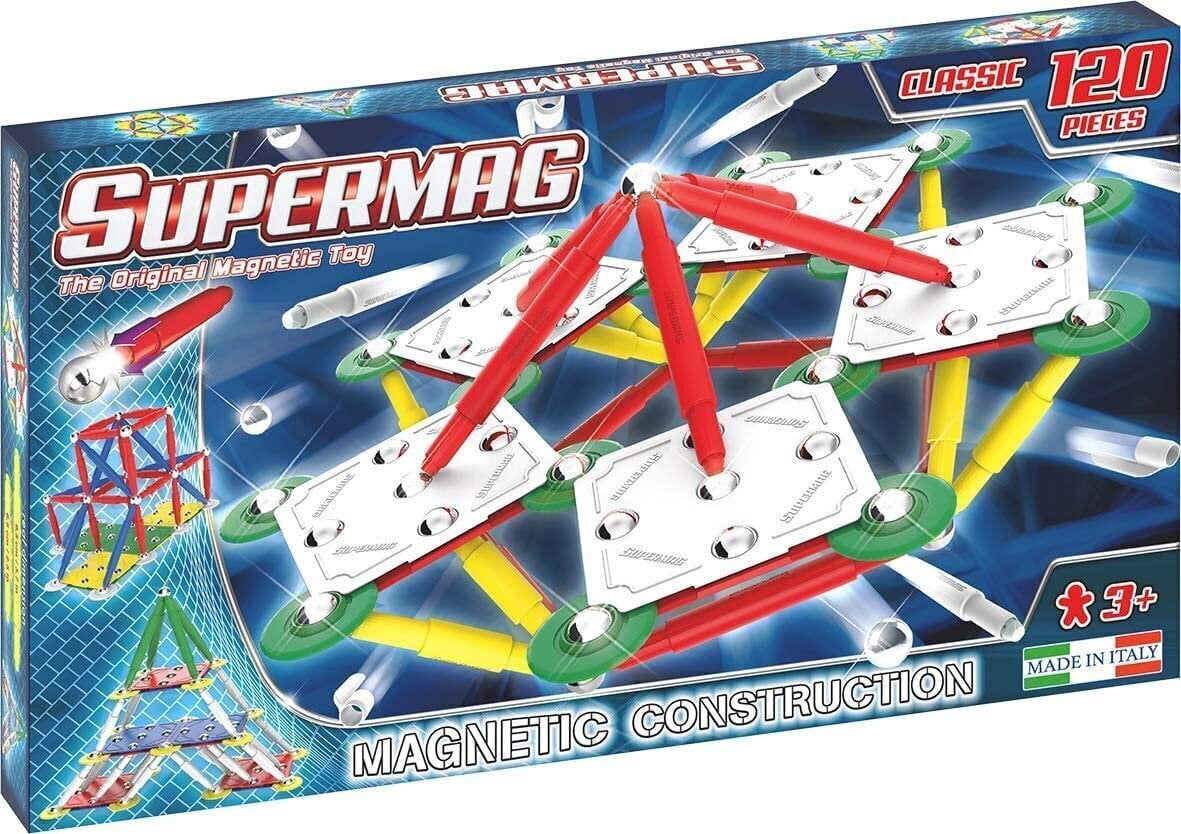 Magnetiline konstruktor Supermag Primary Tags Wheels 0403, 120-osaline цена и информация | Klotsid ja konstruktorid | hansapost.ee