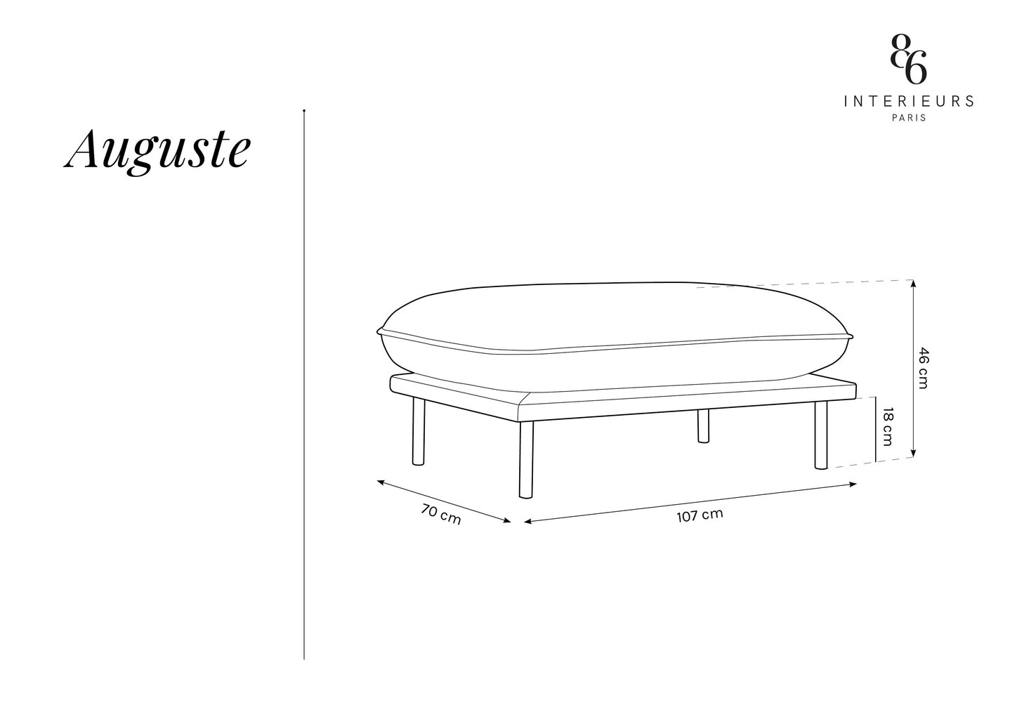 Tumba Interieus86 Auguste, punane/must hind ja info | Kott-toolid, tumbad, järid | hansapost.ee