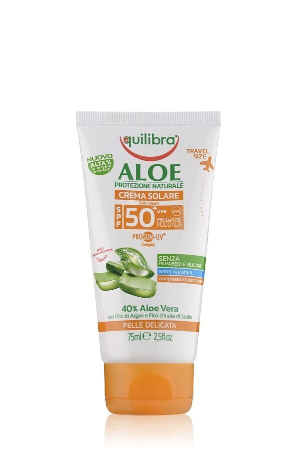 Equilibra Aloe SPF50+ päikesekaitsekreem 75 ml цена и информация | Päikesekaitse ja päevitusjärgsed kreemid | hansapost.ee