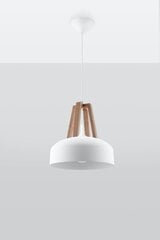 Sollux подвесной светильник Casco 1 White/Natural wood цена и информация | Люстры | hansapost.ee