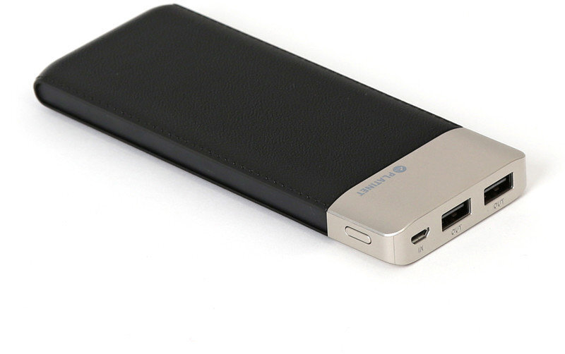 Akupank Platinet Polymer 11 000 mAh, 2 x USB, Must цена и информация | Akupangad | hansapost.ee