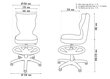 Ergonoomiline jalatoega lastetool Entelo Good Chair Petit VS01 4, must/valge hind ja info | Kontoritoolid | hansapost.ee