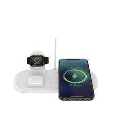 Беспроводное зарядное устройство Devia 3 в 1 для iPhone / Airpods / Apple Watch 5V / 2A / 15W / + кабель USB-C / белое цена и информация | Зарядные устройства для телефонов | hansapost.ee
