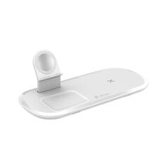 Беспроводное зарядное устройство Devia 3 в 1 для iPhone / Airpods / Apple Watch 5V / 2A / 15W / + кабель USB-C / белое цена и информация | Зарядные устройства для телефонов | hansapost.ee