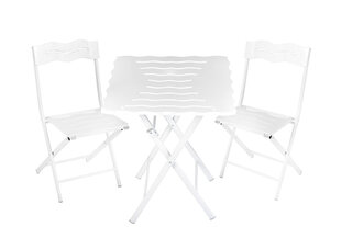 Välimööbli komplekt Kalune Design Bistro Set 1, valge цена и информация | Комплекты уличной мебели | hansapost.ee