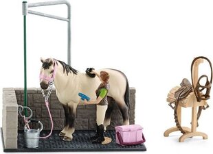 Kujukeste komplekt: Schleich hobusepesu komplekt koos tarvikutega, 42104 цена и информация | Игрушки для девочек | hansapost.ee