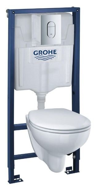 WC komplekt Solido 5in1, Bau keraamika ja kroomitud loputusnupuga цена и информация | WС-potid | hansapost.ee