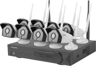 Videovalvesüsteemi komplekt LANBERG 8 kanaliga WIFI NVR + 8 2MP IP kaamerat hind ja info | Valvekaamerad | hansapost.ee