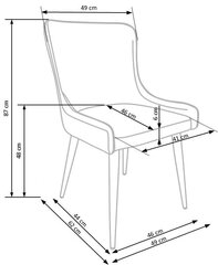 2 tooli komplekt K333, hall/must цена и информация | Стулья для кухни и столовой | hansapost.ee