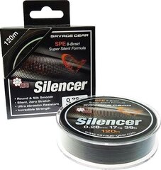 Леска плетеная HD8 Silencer Braid 120м 0.15мм 20lbs 9кг, зеленая цена и информация | Лески | hansapost.ee