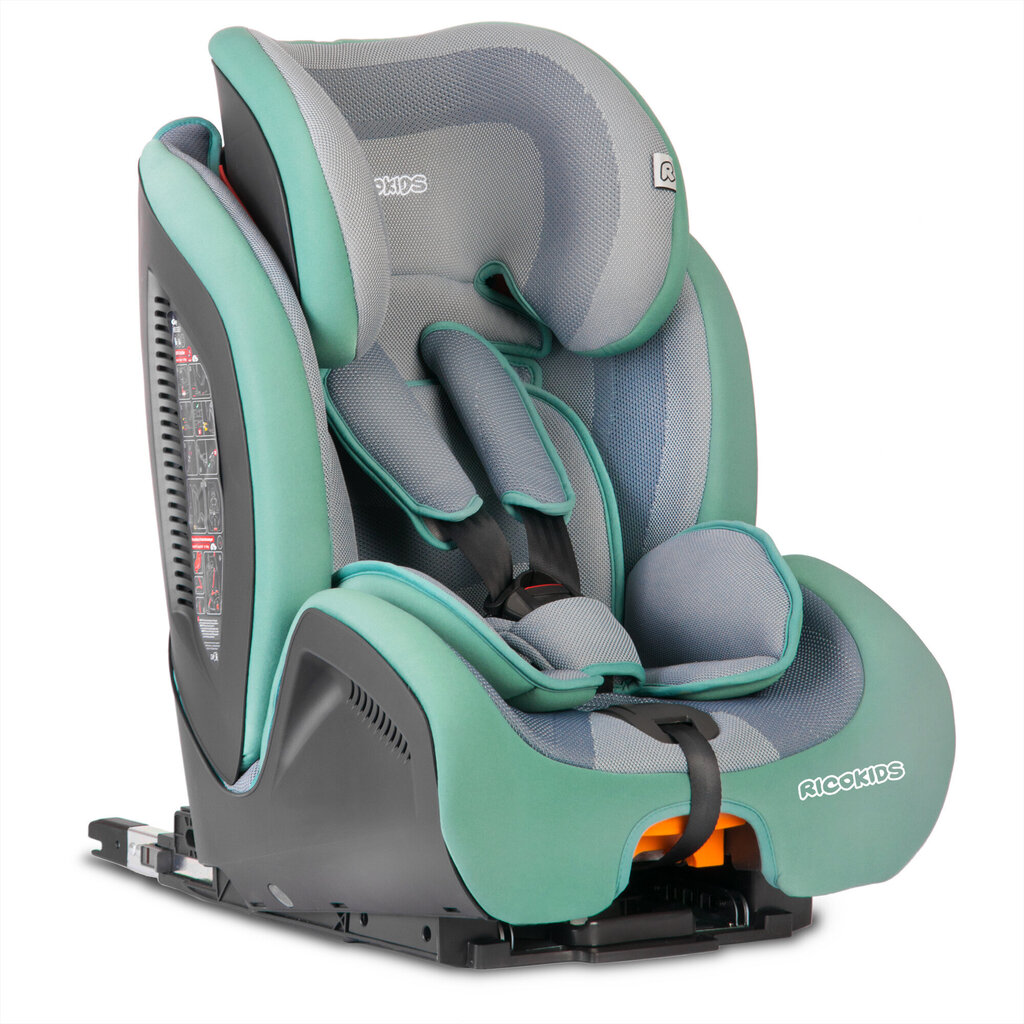 Turvatool koos ISOFIX-iga, RICOKIDS, 9-36kg, green/grey hind ja info | Turvatoolid ja turvahällid | hansapost.ee