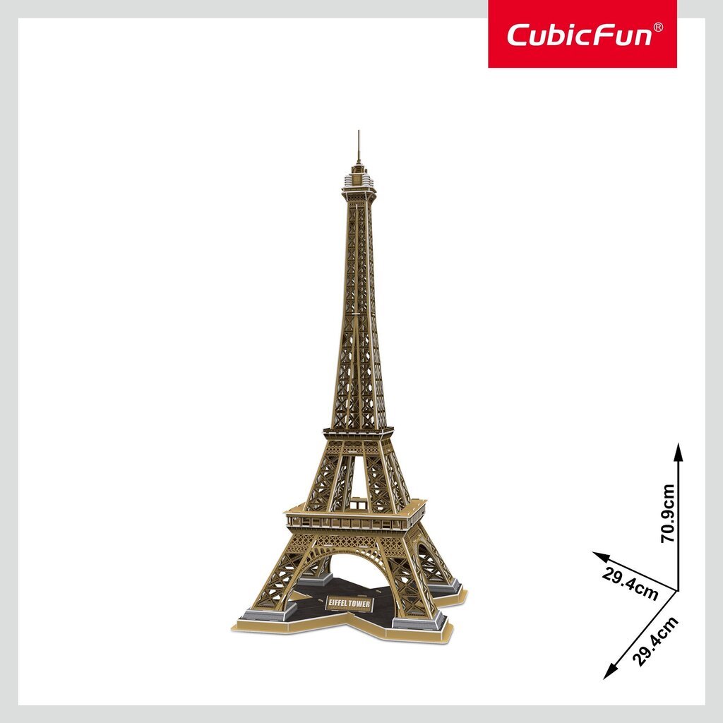 3D pusle Cubicfun Eiffeli torn, 80-osaline цена и информация | Pusled lastele ja täiskasvanutele | hansapost.ee