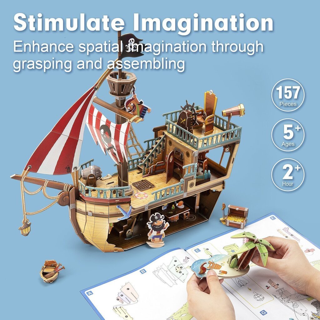 CubicFun 3D pusle Piraadi laev hind ja info | Pusled lastele ja täiskasvanutele | hansapost.ee