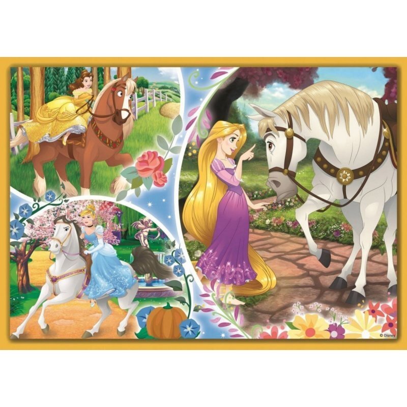 Pusle komplekt Trefl 4 in 1 Disney Princess, 70+54+48+35 hind ja info | Pusled lastele ja täiskasvanutele | hansapost.ee