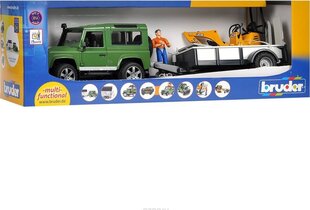 Veoauto ja ekskavaator töölisega Land Rover Bruder, BR-02593 hind ja info | Mänguasjad poistele | hansapost.ee