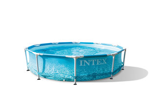 Каркасный бассейн Intex Metal Frame Beachside, 305x76 см, без фильтра цена и информация | Бассейны | hansapost.ee