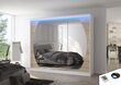 LED valgustusega kapp ADRK Furniture Cambe, valge / tamm hind ja info | Kapid | hansapost.ee