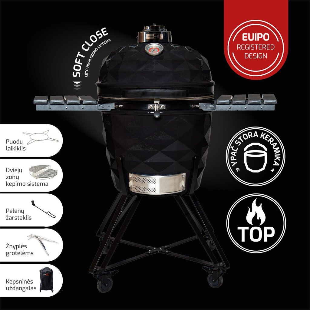 Keraamiline grill KamadoClub PRO 2, 59 cm, must hind ja info | Grillid | hansapost.ee