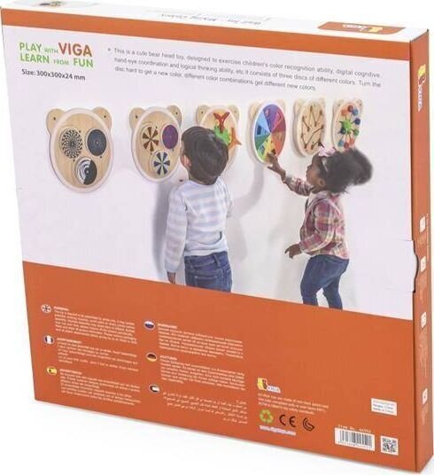 Puidust riputatav seinamäng - Värvide pööramine Viga hind ja info | Arendavad laste mänguasjad | hansapost.ee