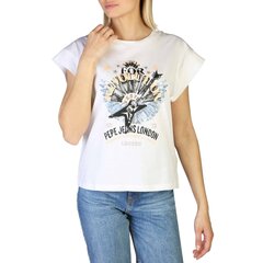 Naiste T-särk Pepe Jeans CAROLINEPL505158WHITE, valge цена и информация | Женские футболки | hansapost.ee