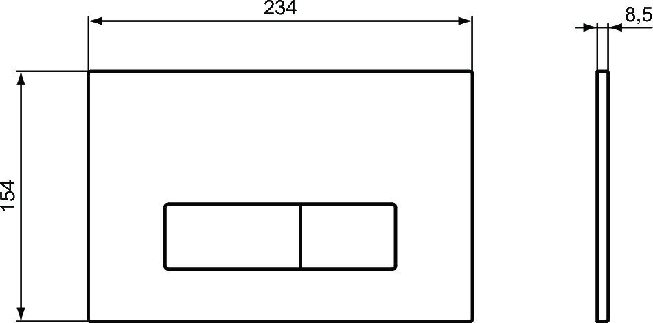 Ideal Standard Oleas™ M2 mehaaniline loputusnupp, must R0121A6 цена и информация | WC-poti lisatarvikud | hansapost.ee