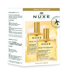 Komplekt Nuxe Travel With Nuxe Huile Prodigieuse: kuivõli 2 x 100 ml hind ja info | Näoõlid, ampullid ja seerumid | hansapost.ee