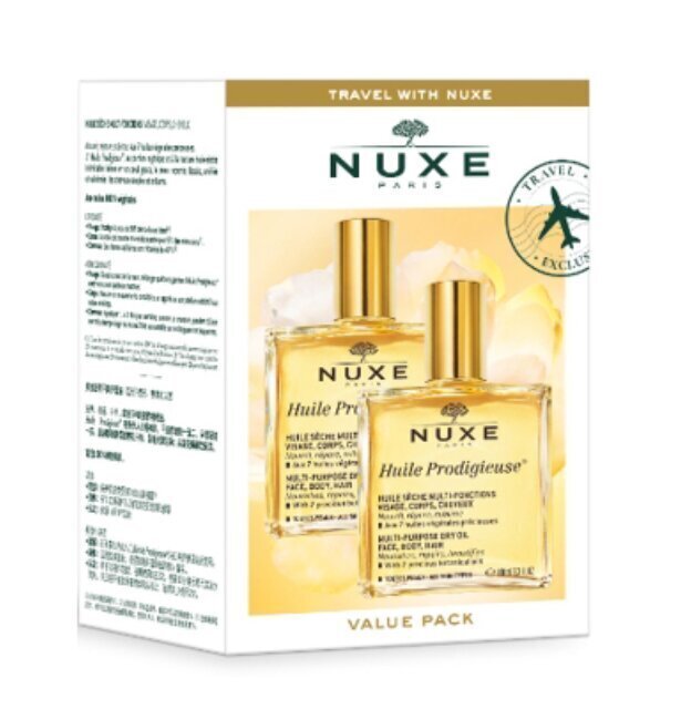 Komplekt Nuxe Travel With Nuxe Huile Prodigieuse: kuivõli 2 x 100 ml цена и информация | Näoõlid, ampullid ja seerumid | hansapost.ee