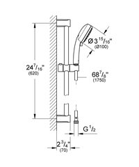 Grohe Uus Tempesta Cosmopolitan 100 dušikomplekt kahe erineva vooluga цена и информация | Душевые комплекты и панели | hansapost.ee