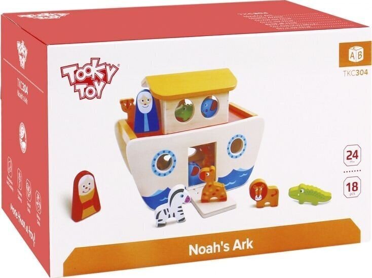 Puidust sorteerija – Noa laev, Tooky Toy цена и информация | Beebide mänguasjad | hansapost.ee