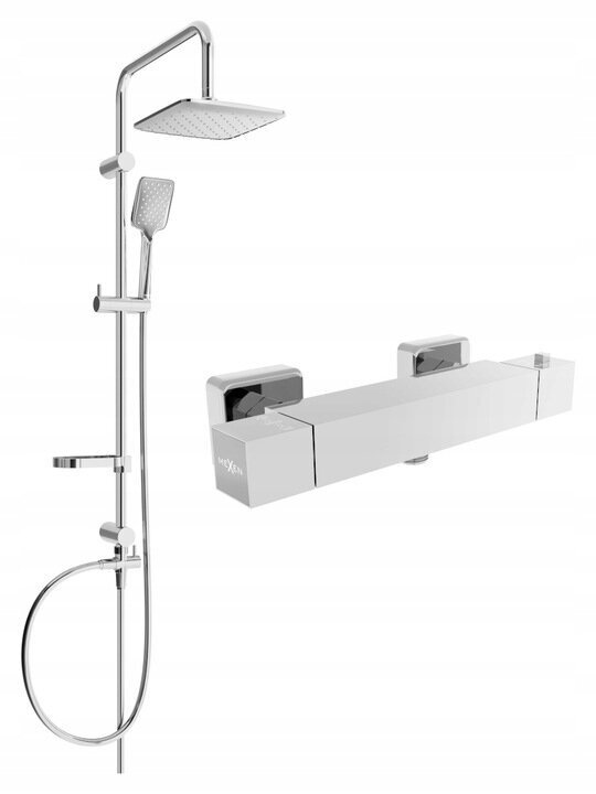 Termostaatsegistiga dušisüsteem Mexen Sven Cube, Chrome цена и информация | Dušikomplektid ja süsteemid | hansapost.ee