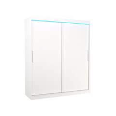 LED valgustusega kapp ADRK Furniture Lincoln, valge цена и информация | Шкафчики | hansapost.ee
