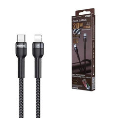REMAX Jany Series Cable Nylon Braided Wire USB Typ C - Lightning PD Power Delivery 2.0 100W 20V 5A 1m black (RC-171) цена и информация | Borofone 43757-uniw | hansapost.ee