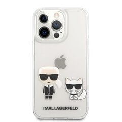 Чехол для телефона KLHCP13XCKTR Karl Lagerfeld PC/TPU Ikonik Karl and Choupette Case for iPhone 13 Pro Max Transparent цена и информация | Чехлы для телефонов | hansapost.ee