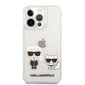 KLHCP13XCKTR Karl Lagerfeld PC/TPU Ikonik Karl and Choupette Case for iPhone 13 Pro Max Transparent hind ja info | Telefonide kaitsekaaned ja -ümbrised | hansapost.ee