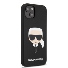 KLHCP13MSLKHBK Karl Lagerfeld Liquid Silicone Karl Head Case for iPhone 13 Black hind ja info | Karl Lagerfeld Mobiiltelefonid, fotokaamerad, nutiseadmed | hansapost.ee