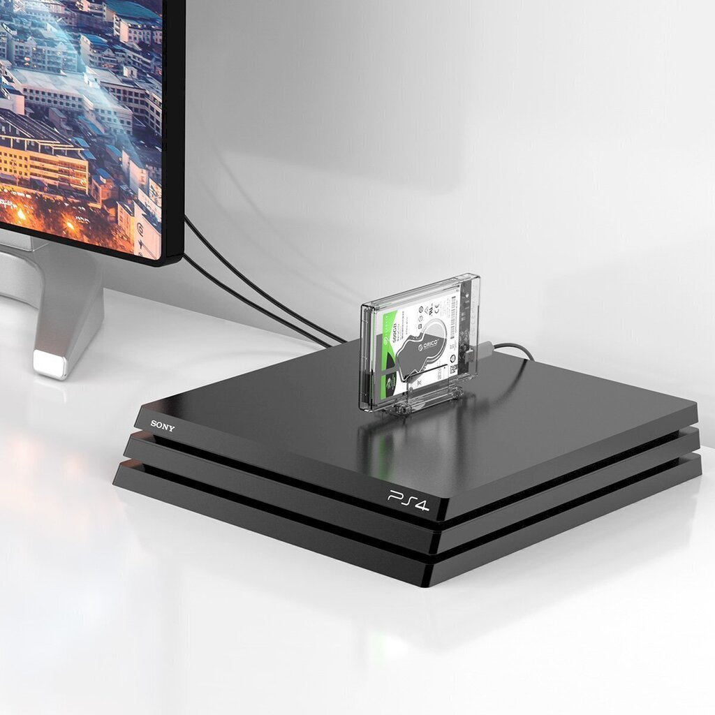 Orico 2,5" external HDD enclosure with stand, USB-C 3.1 + cable (USB 3.0 to USB-C) цена и информация | USB adapterid ja jagajad | hansapost.ee