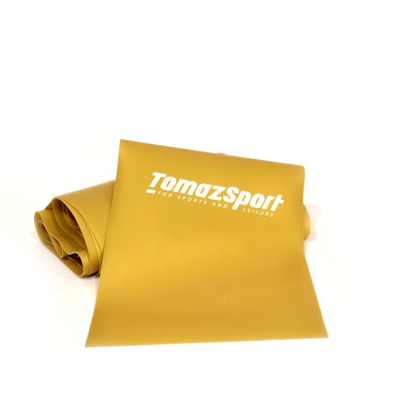 Treeningkumm Tomaz Sport Max 200x15x0,65cm Kuldne 30-40lbs цена и информация | Treeningkummid | hansapost.ee