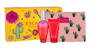 Komplekt Escada Flor Del Sol naistele: EDT, 50 ml + ihupiim, 50 ml + kosmeetikakott hind ja info | Parfüümid naistele | hansapost.ee