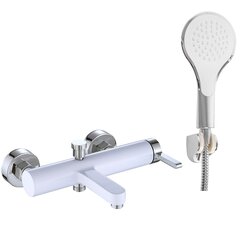 Vannitoasegisti dušikomplektiga REA Polo, White/Chrome hind ja info | Vannitoa segistid | hansapost.ee