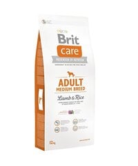 Brit Care Adult keskmise suurusega koertetõugudele lambaliha ja riisiga, 12 kg +2 kg hind ja info | Koerte kuivtoit ja krõbinad | hansapost.ee