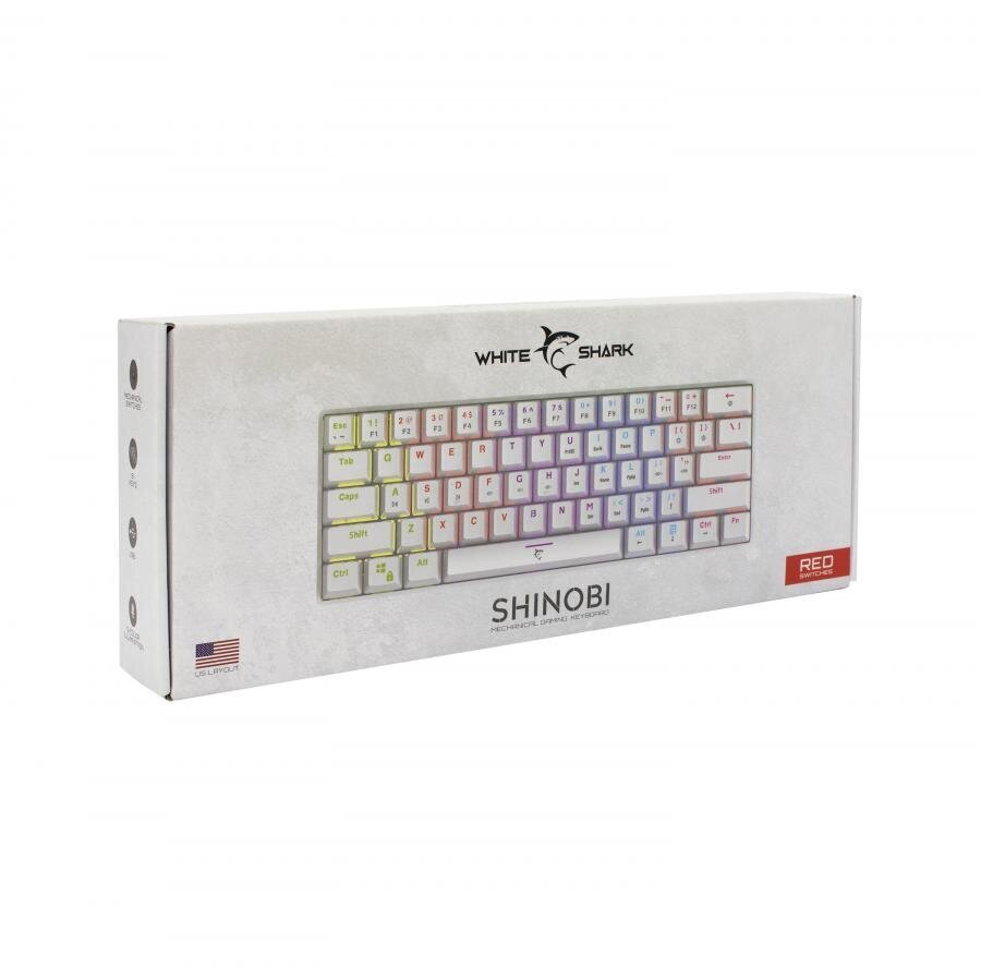 White Shark SHINOBI-W-US-RED.SW цена и информация | Klaviatuurid | hansapost.ee