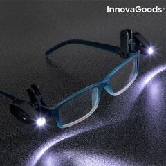 InnoveGoods Gadget Tech 360º LED klambrit prillidele (2-ne pakk) цена и информация | Фонарики, прожекторы | hansapost.ee