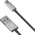 YENKEE, 2.0 USB A - micro USB (USB B), 480 Мбит/с, 2.1А, 1м, алюминиевый корпус, серый/черный